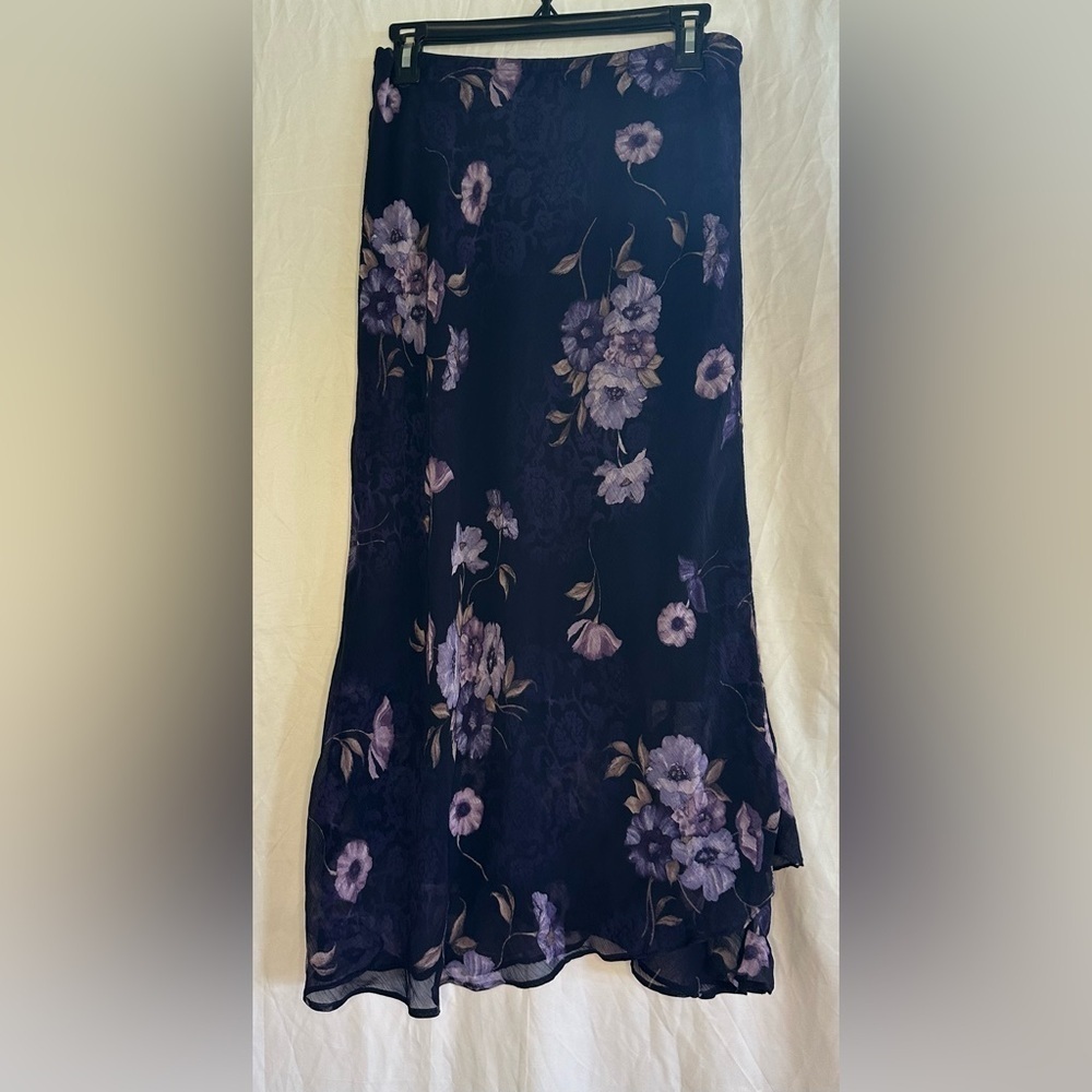 K Studio Women’s Purple Floral Print Skirt size 12